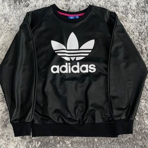 Adidas Liquid Leather Look Crewneck Sweater